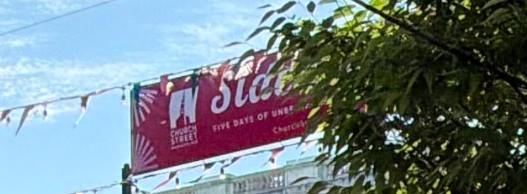 a mockup of a massive banner for hack club HQ